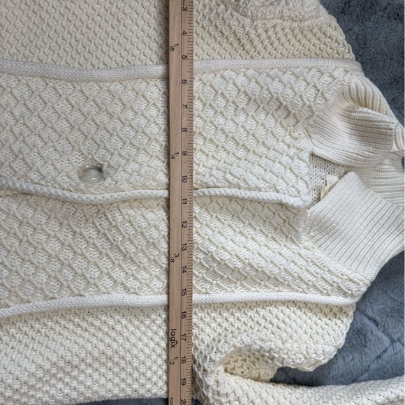 Anthropologie Maeve Cable Knit Chunky Cardigan Sweater Blazer Size Small - Picture 9 of 15